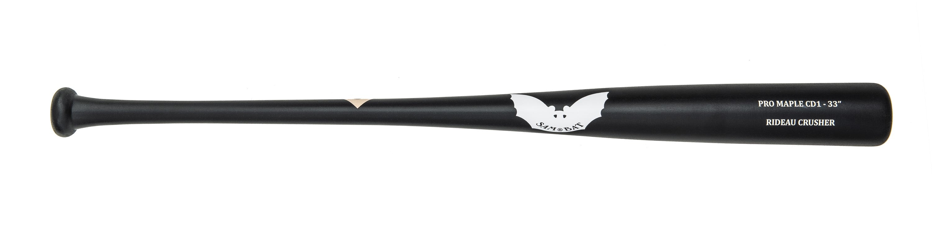 サムバット SAMBAT CD1 米国産ハードメイプル Sam Bat - CD1-Stock / All Black (White) - Maple Wood Baseball Bat