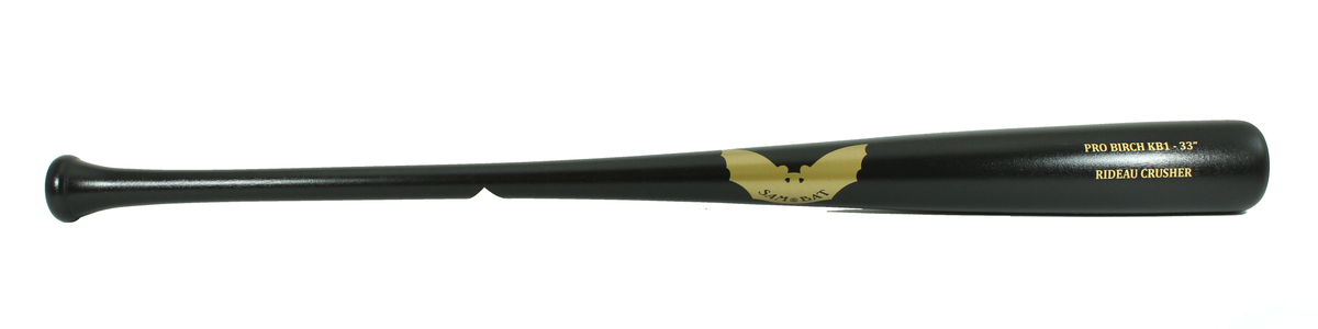 Sam Bat - Birch KB1 - Stock / All Black (Gold) - Wood Baseball Bat